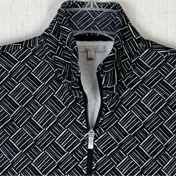 Adidas Women's Full Zip Geometric Print Faux Fur Lined Golf/Athletic Vest-Size S - Picture 3 of 16